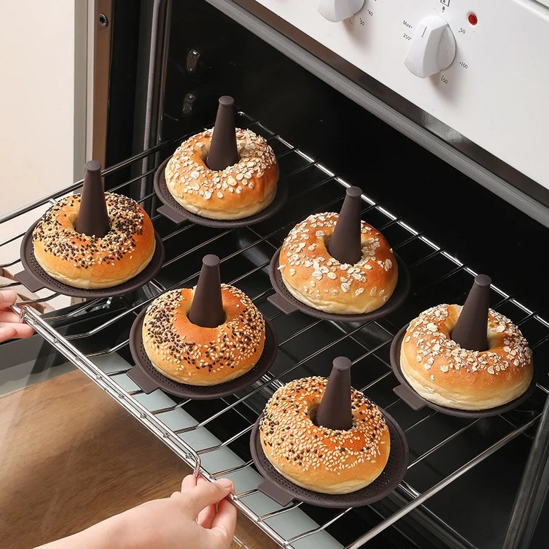 Donut Mold Silicone - 6 قطعة قالب الخبز الخبز دونات