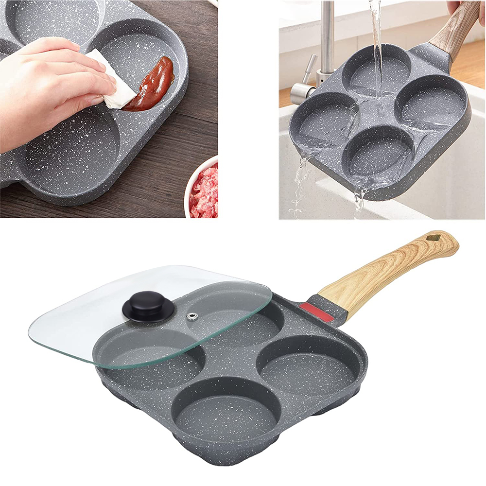 مقلاة بيض غير لاصقة بأربعة أقس - مراجعة Mini Pancake Griddle وسعره