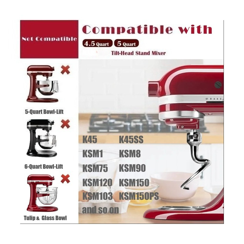 خطاف عجين حلزوني من الفولاذ ال - مراجعة Kitchenaid Mixer Hand Mixer وسعره